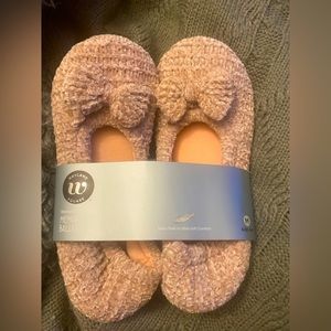 Memory foam ballerina slippers .